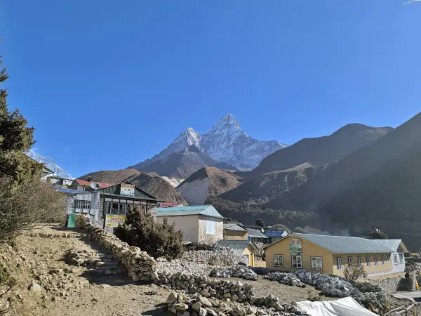 Pangboche With Ama Dablam Behind